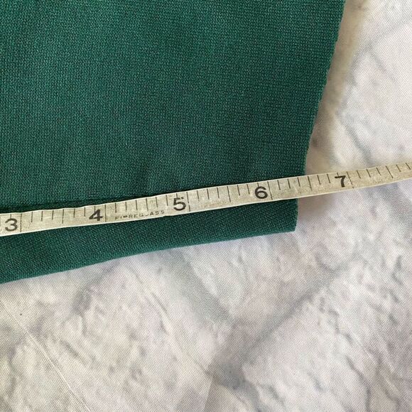 Men’s XL pull on cotton blend cut off shorts w/elastic waist & drawstring green - Picture 8 of 9